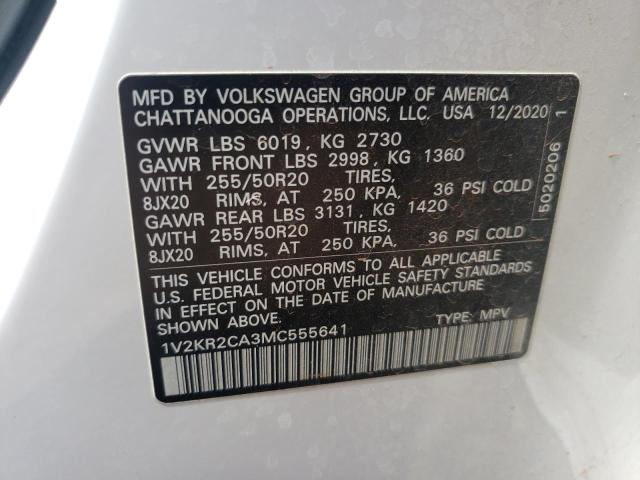 Photo 9 VIN: 1V2KR2CA3MC555641 - VOLKSWAGEN ATLAS SE 