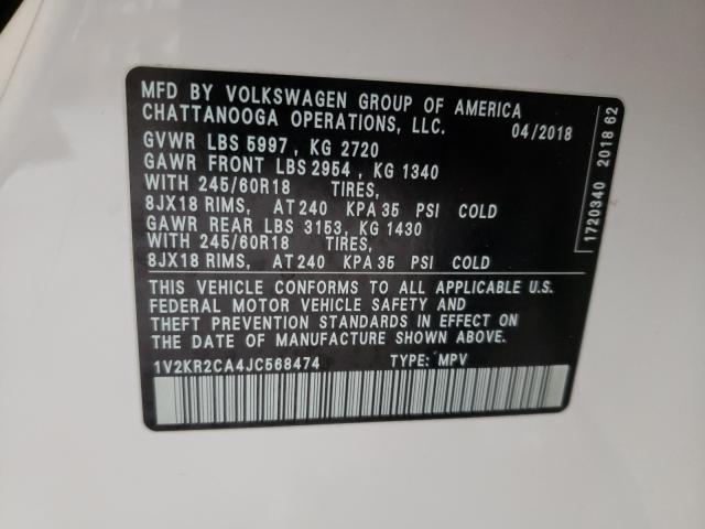 Photo 9 VIN: 1V2KR2CA4JC568474 - VOLKSWAGEN ATLAS 