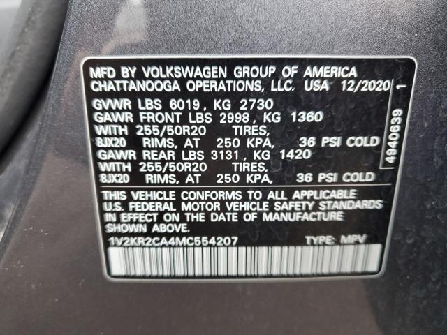 Photo 12 VIN: 1V2KR2CA4MC554207 - VOLKSWAGEN ATLAS 