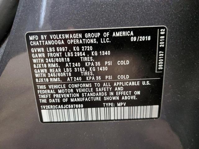 Photo 13 VIN: 1V2KR2CA5JC597689 - VOLKSWAGEN ATLAS SE 