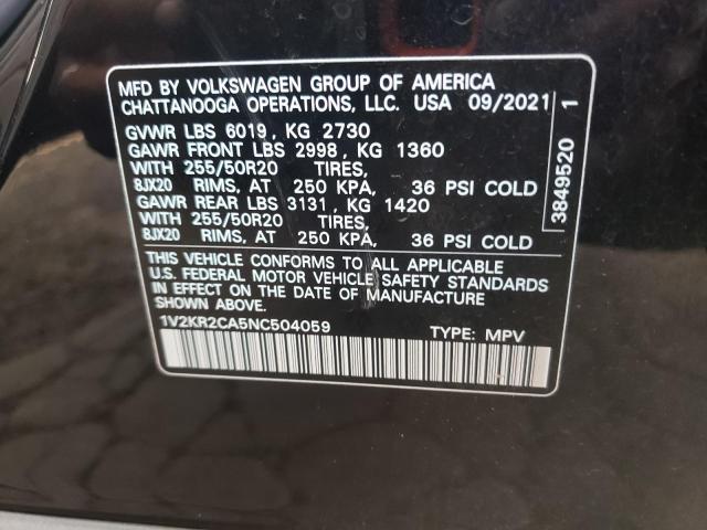 Photo 13 VIN: 1V2KR2CA5NC504059 - VOLKSWAGEN ATLAS SE 