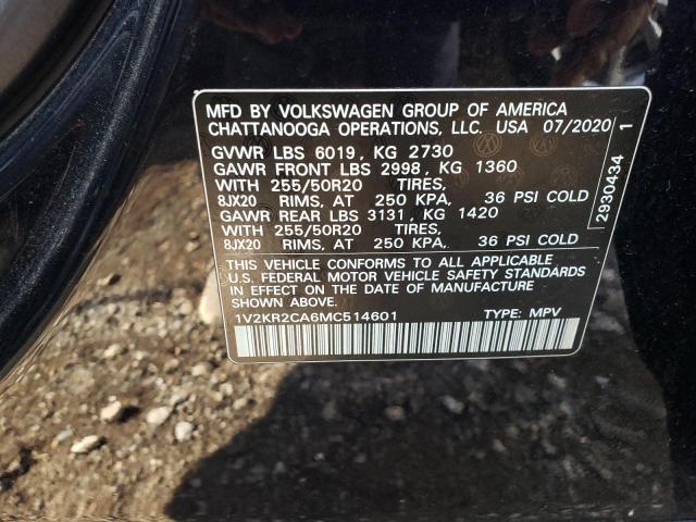 Photo 9 VIN: 1V2KR2CA6MC514601 - VOLKSWAGEN ATLAS SE 