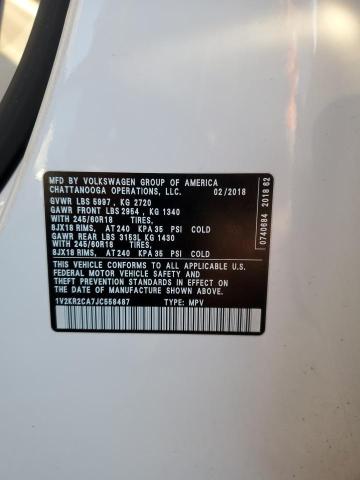 Photo 12 VIN: 1V2KR2CA7JC558487 - VOLKSWAGEN ATLAS SE 