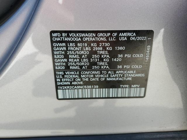 Photo 12 VIN: 1V2KR2CA9NC536139 - VOLKSWAGEN ATLAS 