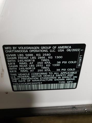 Photo 11 VIN: 1V2LC2CA2PC203757 - VOLKSWAGEN ATLAS CROS 