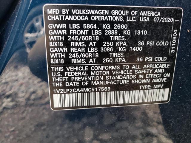 Photo 12 VIN: 1V2LP2CA4MC517569 - VOLKSWAGEN ATLAS 