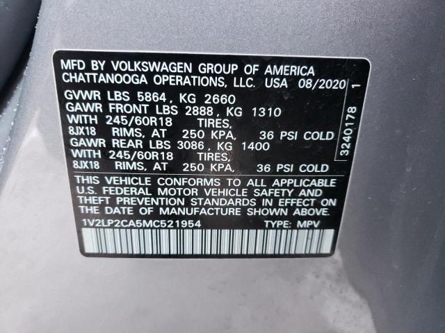 Photo 9 VIN: 1V2LP2CA5MC521954 - VOLKSWAGEN ATLAS SE 