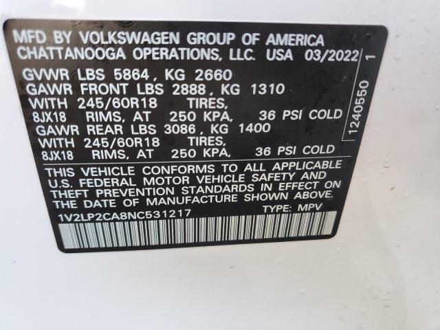 Photo 12 VIN: 1V2LP2CA8NC531217 - VOLKSWAGEN ATLAS 