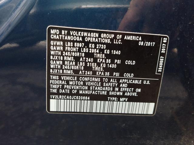 Photo 9 VIN: 1V2LR2CA0JC520684 - VOLKSWAGEN ATLAS 