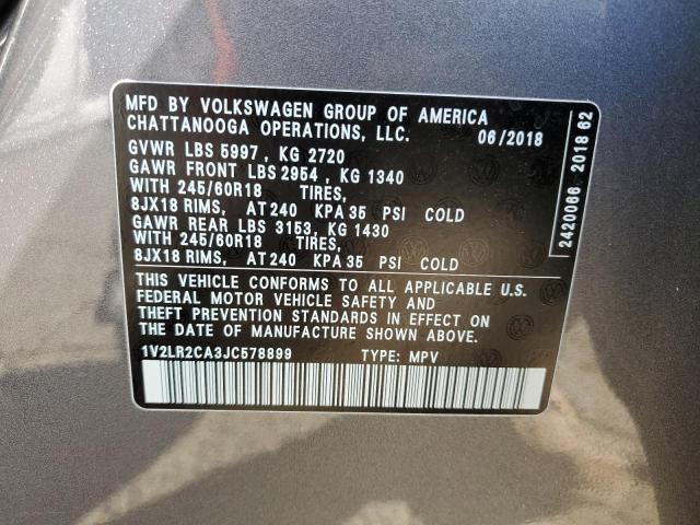 Photo 12 VIN: 1V2LR2CA3JC578899 - VOLKSWAGEN ATLAS SE 