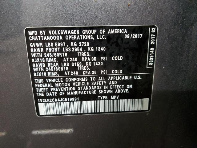 Photo 12 VIN: 1V2LR2CA4JC519991 - VOLKSWAGEN ATLAS 