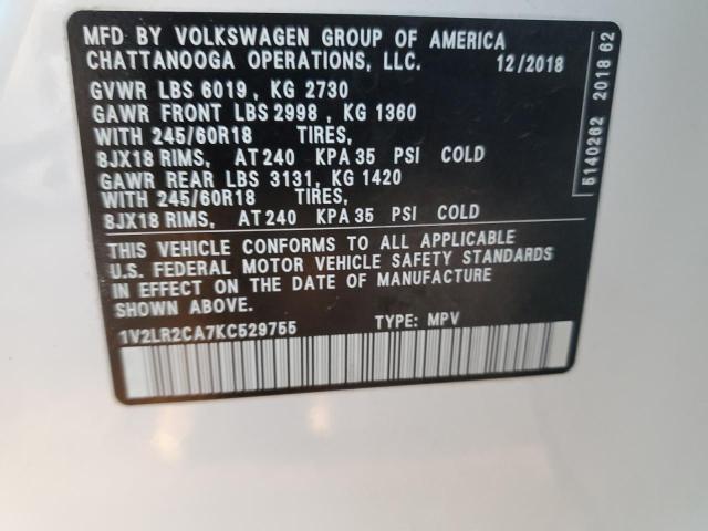 Photo 13 VIN: 1V2LR2CA7KC529755 - VOLKSWAGEN ATLAS 