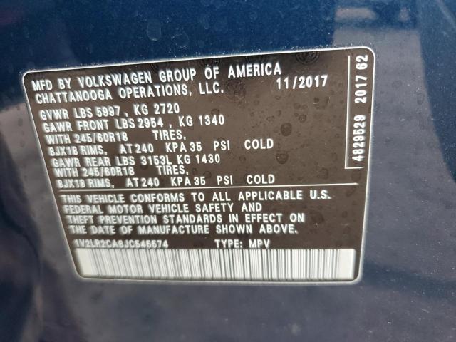 Photo 12 VIN: 1V2LR2CA8JC545574 - VOLKSWAGEN ATLAS SE 