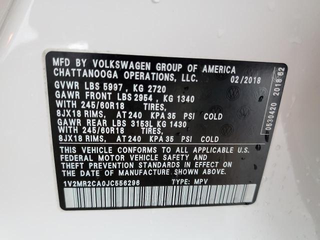 Photo 9 VIN: 1V2MR2CA0JC556296 - VOLKSWAGEN ATLAS 