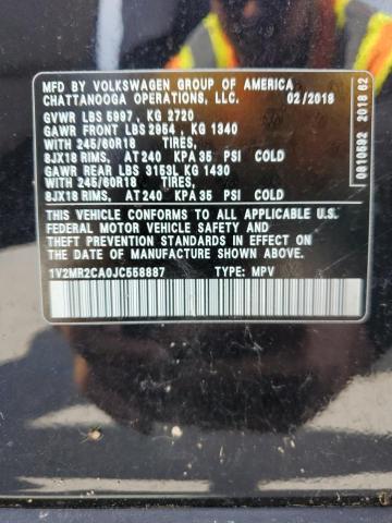 Photo 12 VIN: 1V2MR2CA0JC558887 - VOLKSWAGEN ATLAS 