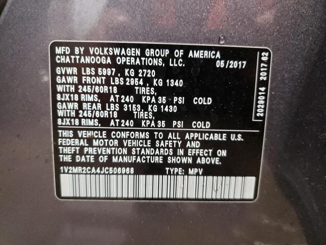 Photo 9 VIN: 1V2MR2CA4JC506968 - VOLKSWAGEN ATLAS 