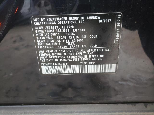 Photo 12 VIN: 1V2MR2CA4JC534821 - VOLKSWAGEN ATLAS SEL 