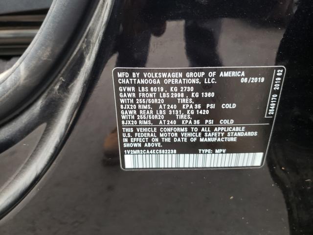 Photo 9 VIN: 1V2MR2CA4KC582238 - VOLKSWAGEN ATLAS 