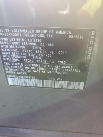 Photo 12 VIN: 1V2MR2CA5KC553735 - VOLKSWAGEN ATLAS SEL 