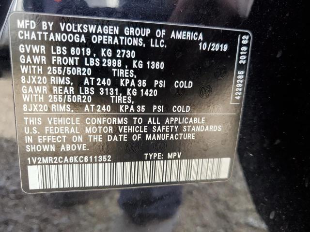 Photo 12 VIN: 1V2MR2CA6KC611352 - VOLKSWAGEN ATLAS 