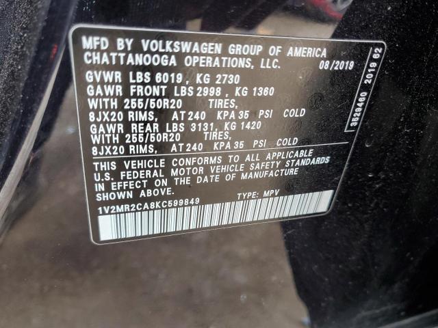 Photo 13 VIN: 1V2MR2CA8KC599849 - VOLKSWAGEN ATLAS SEL 