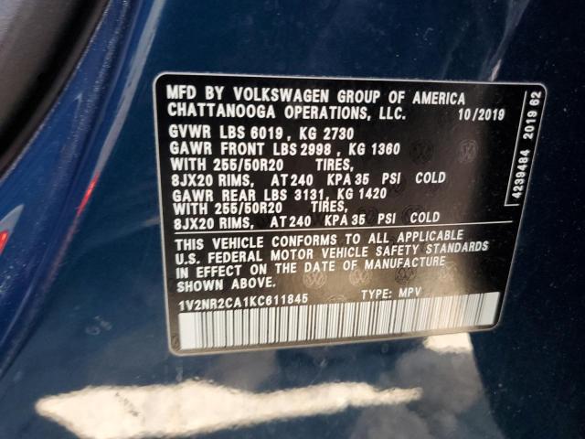 Photo 13 VIN: 1V2NR2CA1KC611845 - VOLKSWAGEN ATLAS 