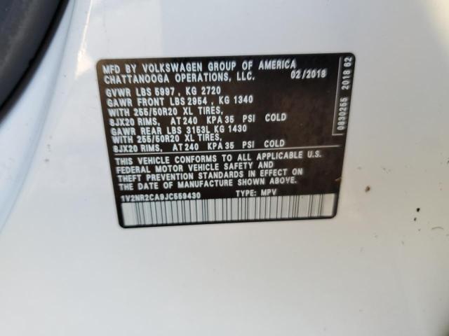 Photo 13 VIN: 1V2NR2CA9JC559430 - VOLKSWAGEN ATLAS SEL 