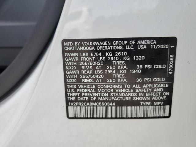 Photo 12 VIN: 1V2PR2CA8MC550344 - VOLKSWAGEN ATLAS SE 