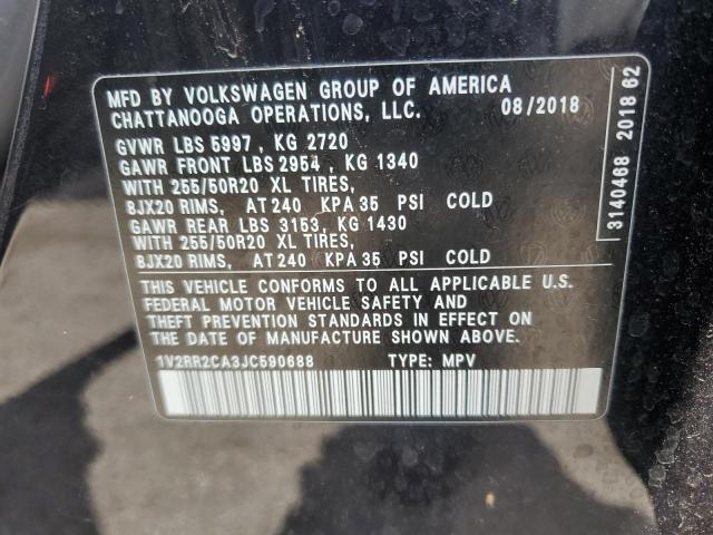 Photo 12 VIN: 1V2RR2CA3JC590688 - VOLKSWAGEN ATLAS 