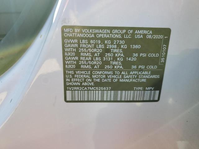 Photo 12 VIN: 1V2RR2CA7MC525637 - VOLKSWAGEN ATLAS SE 