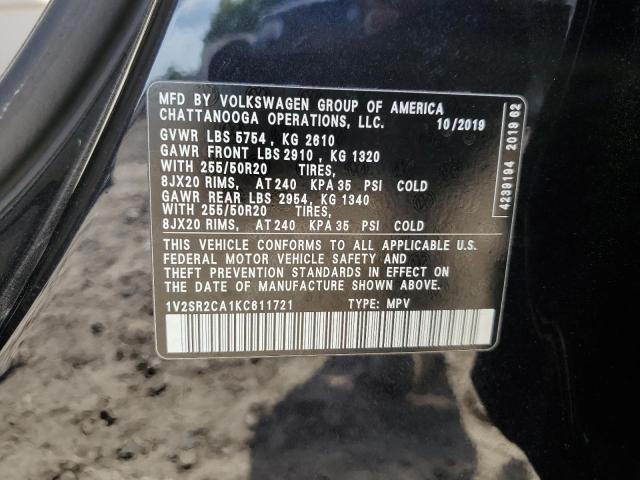 Photo 11 VIN: 1V2SR2CA1KC611721 - VOLKSWAGEN ATLAS 