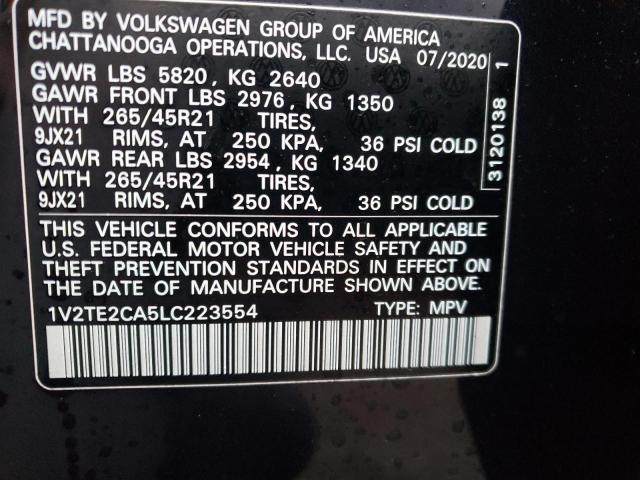 Photo 9 VIN: 1V2TE2CA5LC223554 - VOLKSWAGEN ATLAS CROS 