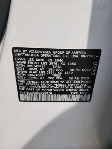 Photo 12 VIN: 1V2TE2CA8LC225976 - VOLKSWAGEN ATLAS CROS 