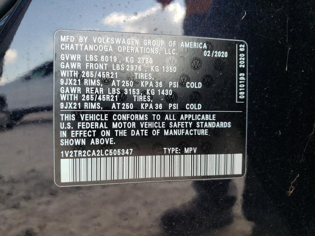 Photo 9 VIN: 1V2TR2CA2LC505347 - VOLKSWAGEN ATLAS SEL 