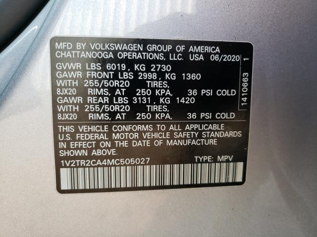 Photo 9 VIN: 1V2TR2CA4MC505027 - VOLKSWAGEN ATLAS SEL 