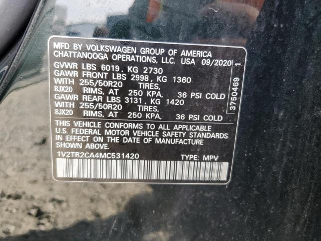 Photo 11 VIN: 1V2TR2CA4MC531420 - VOLKSWAGEN ATLAS 