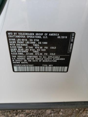 Photo 12 VIN: 1V2UR2CA3KC573207 - VOLKSWAGEN ATLAS 