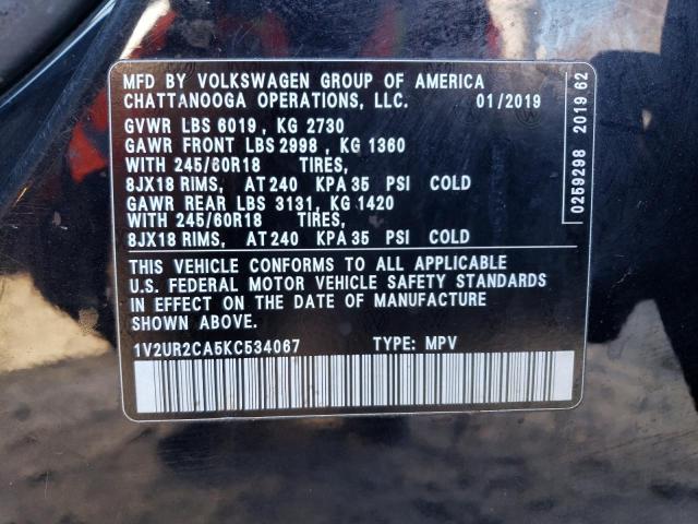 Photo 12 VIN: 1V2UR2CA5KC534067 - VOLKSWAGEN ATLAS 