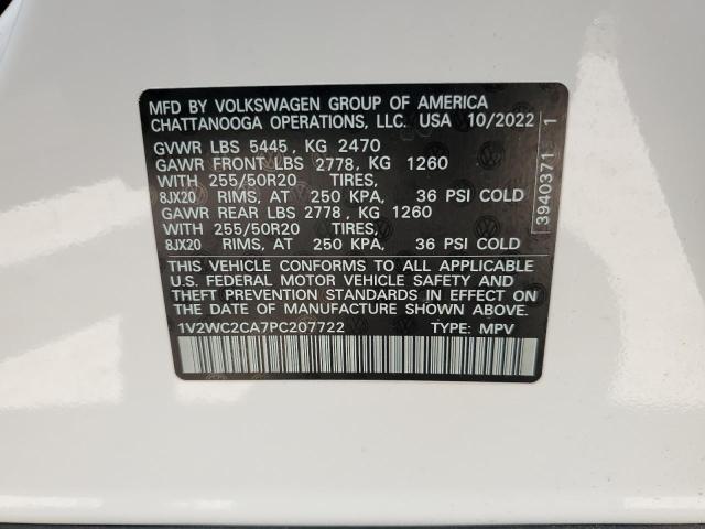 Photo 12 VIN: 1V2WC2CA7PC207722 - VOLKSWAGEN ATLAS CROS 