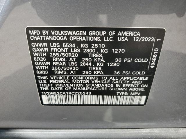 Photo 12 VIN: 1V2WE2CA1RC225243 - VOLKSWAGEN ATLAS CROS 