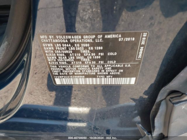 Photo 8 VIN: 1V2WP2CA1KC588559 - VOLKSWAGEN ATLAS 