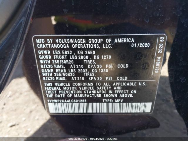 Photo 8 VIN: 1V2WP2CA4LC501285 - VOLKSWAGEN ATLAS 