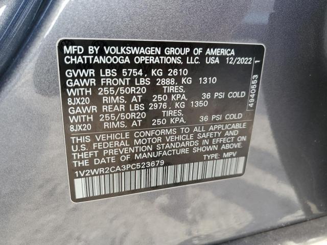 Photo 11 VIN: 1V2WR2CA3PC523679 - VOLKSWAGEN ATLAS SE 