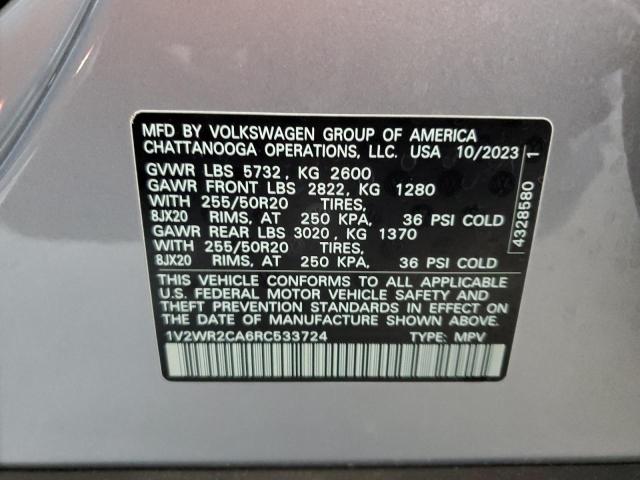 Photo 12 VIN: 1V2WR2CA6RC533724 - VOLKSWAGEN ATLAS 