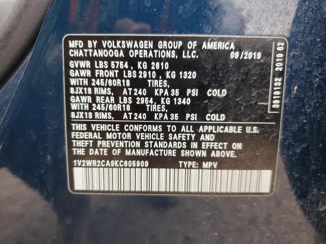 Photo 13 VIN: 1V2WR2CA9KC605909 - VOLKSWAGEN ATLAS 