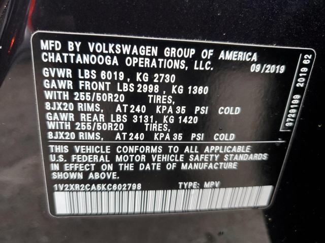 Photo 12 VIN: 1V2XR2CA5KC602798 - VOLKSWAGEN ATLAS 