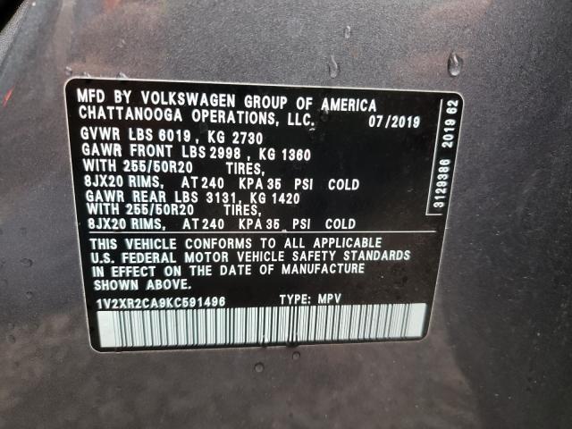 Photo 9 VIN: 1V2XR2CA9KC591496 - VOLKSWAGEN ATLAS 