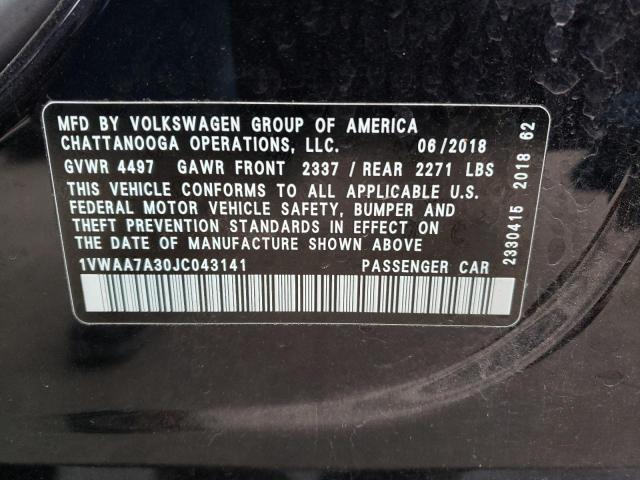 Photo 9 VIN: 1VWAA7A30JC043141 - VOLKSWAGEN PASSAT 