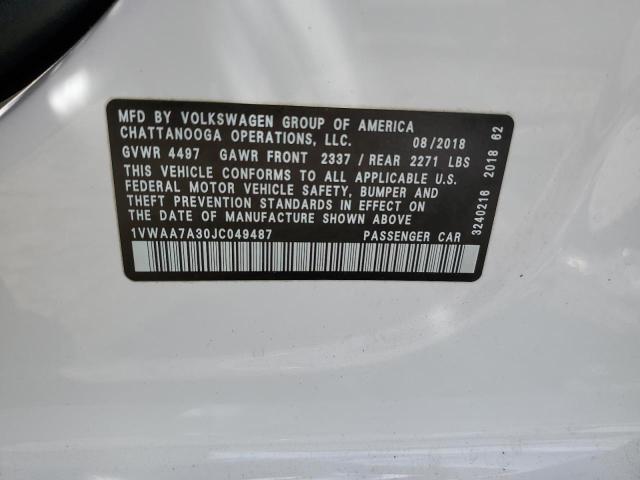 Photo 11 VIN: 1VWAA7A30JC049487 - VOLKSWAGEN PASSAT 