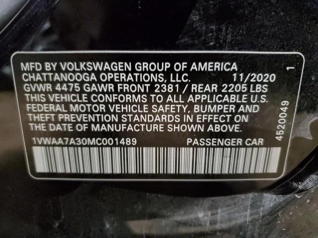 Photo 11 VIN: 1VWAA7A30MC001489 - VOLKSWAGEN PASSAT 